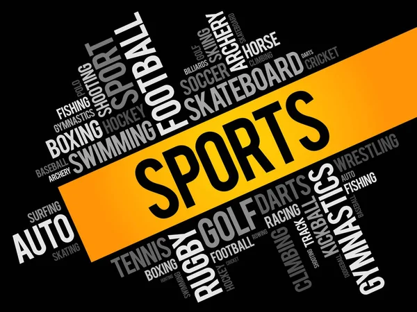 Spor kelime bulutu kolaj