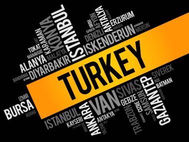 Türkiye'nin kelime bulutu'daki şehirler listesi