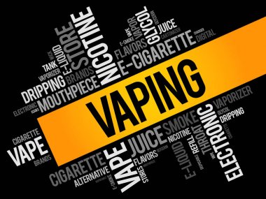Vaping kelime bulutu kolaj