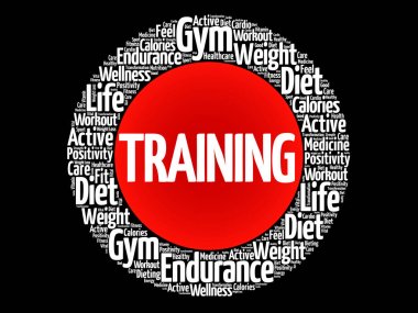 Daire damga kelime bulutu eğitim