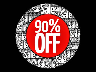 %90 off kelime bulutu