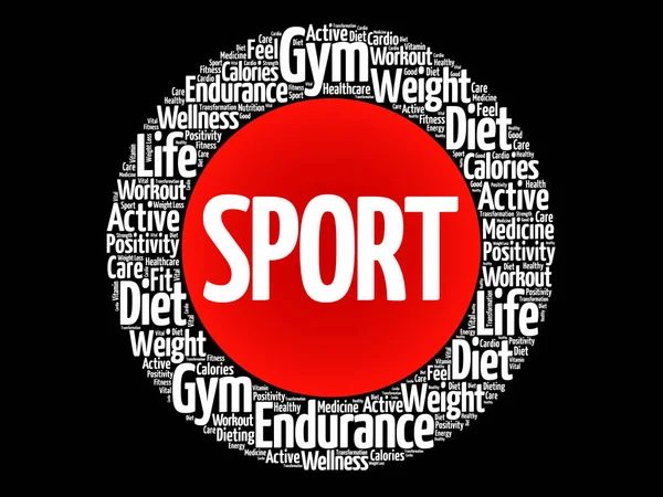 Sport word cloud collage — Stockvector