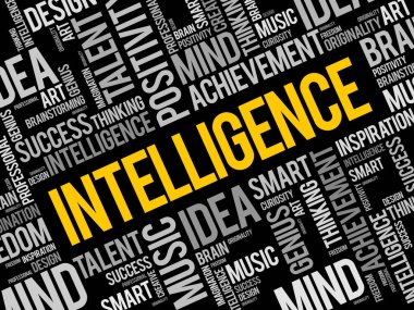 İstihbarat kelime bulutu kolaj