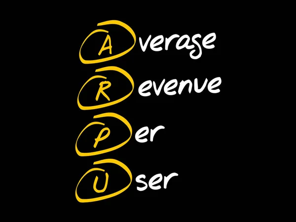 ARPU - průměrný výnos na uživatele — Stockový vektor