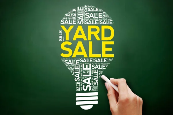 YARD SALE bulb word cloud