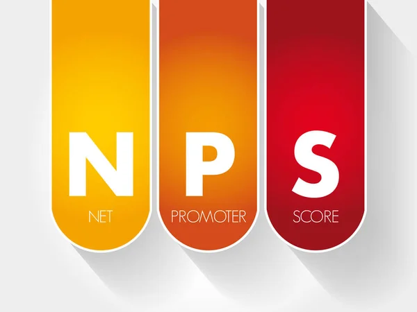 NPS - Akronim Net Promoter Score - Stok Vektor