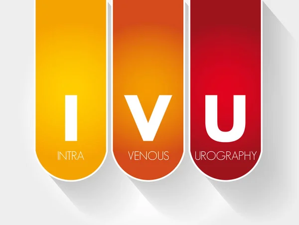 IVU - acrónimo de urografía intravenosa — Vector de stock