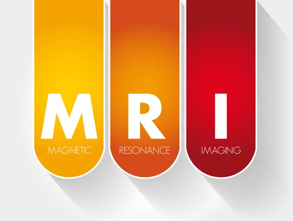 MRI - acrónimo de resonancia magnética por imágenes — Vector de stock