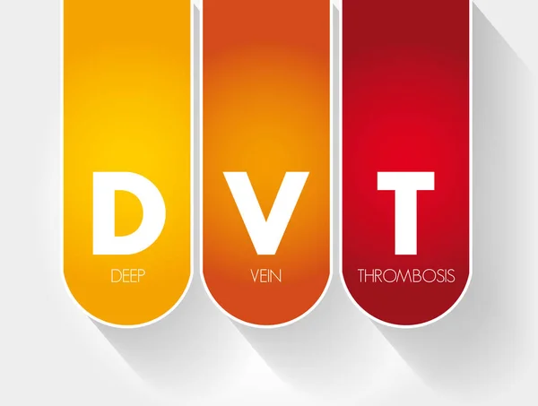 DVT - acrónimo de trombosis venosa profunda — Vector de stock
