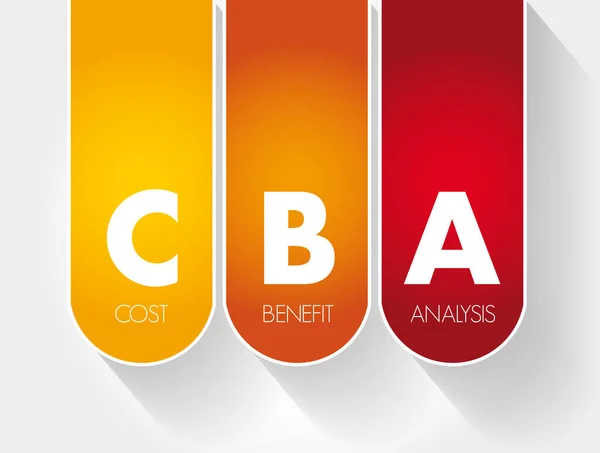 CBA - Cost-benefit Analysis acronym — 图库矢量图片