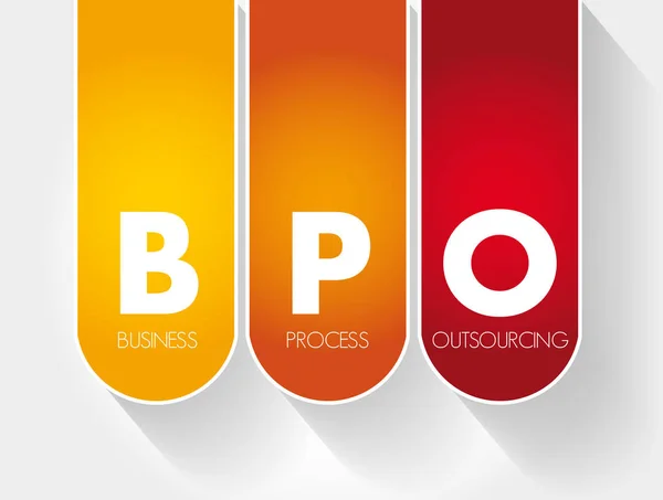Bpo - Business Process Outsourcing akronym — Stockový vektor