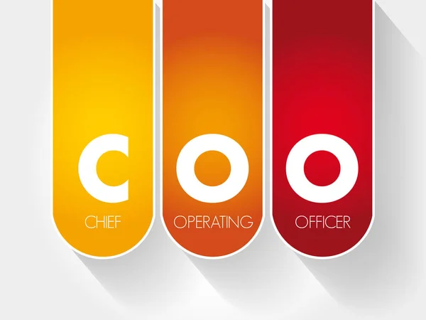 Coo - Hlavní provozní důstojník akronym — Stockový vektor