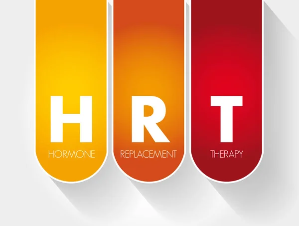 HRT - acrónimo de terapia de reemplazo hormonal — Archivo Imágenes Vectoriales
