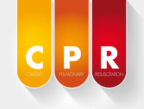 RCP - acrónimo de Reanimación Cardiopulmonar — Vector de stock