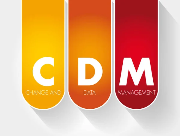 CDM - Acrónimo de Cambio y Gestión de Datos — Vector de stock