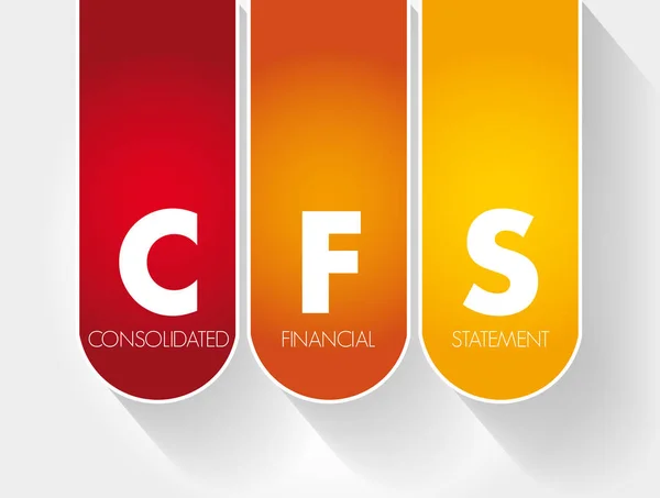 CFS - Acrónimo consolidado de Estado Financiero — Vector de stock