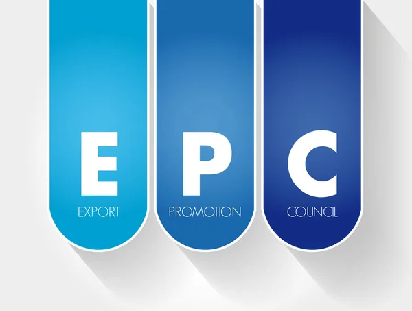 EPC - acroniem van de Raad voor exportbevordering — Stockvector