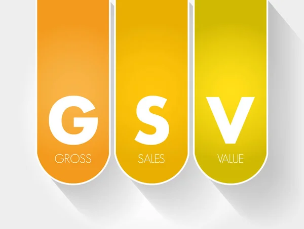 GSV - 총 판매 가치 기준 — 스톡 벡터