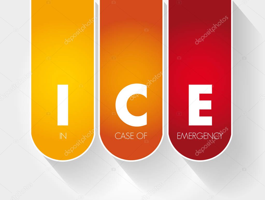 ICE - In Case of Emergency acronym