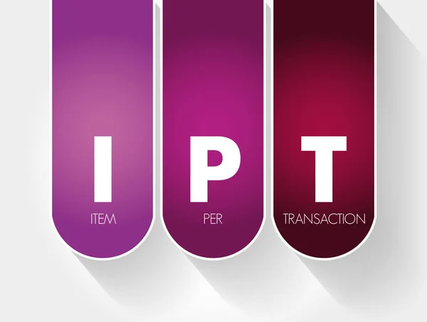 Ipt - Item Per Transactie acroniem — Stockvector