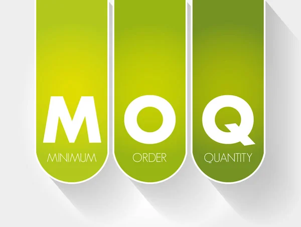 MOQ - Quantité minimum de commande acronyme — Image vectorielle