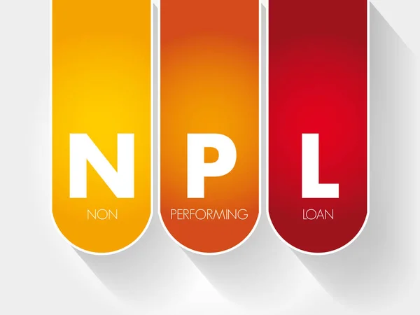 NPL - Non-Performing Loan acronym - Stok Vektor