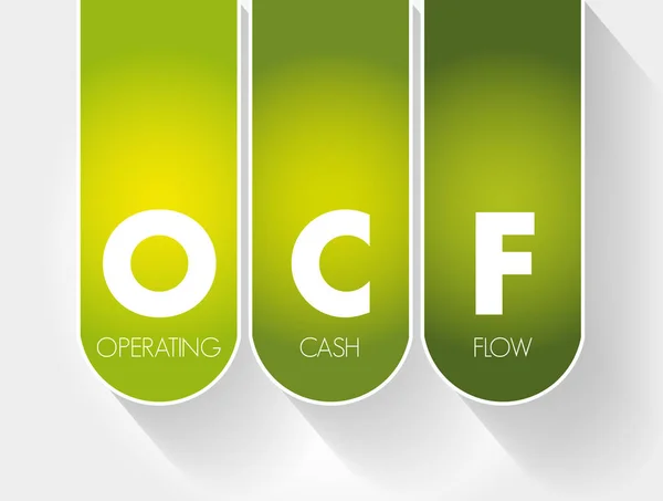 OCF - сокращение от операционного денежного потока — стоковый вектор