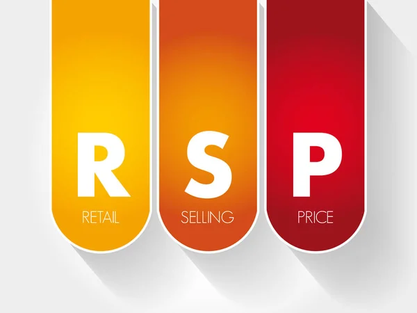 Rsp - Perakende Satış Fiyat Kısaltması — Stok Vektör