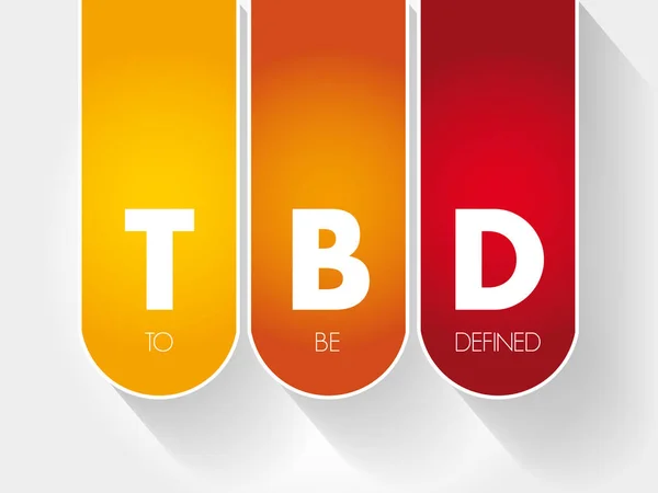 Tbd - bude definována zkratka — Stockový vektor