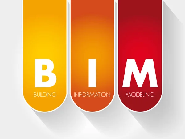 BIM - Construcción de acrónimo de Modelado de la Información — Vector de stock