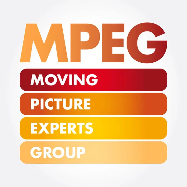 MPEG - Grupo de Peritos em Movimento — Vetor de Stock