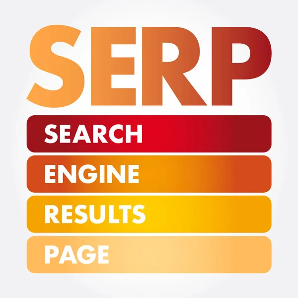Serp-Search Engine Results Page acronym — 图库矢量图片