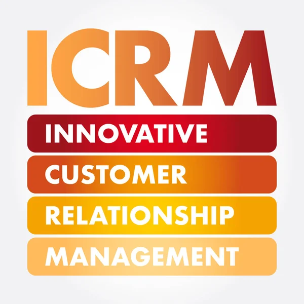 ICRM sigla, fundo do conceito de negócio —  Vetores de Stock