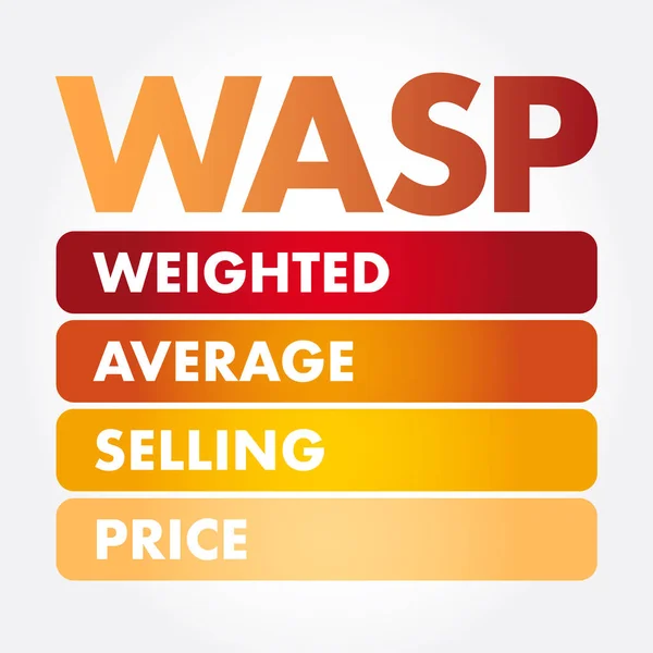 WASP - Средневзвешенный ценовой акроним — стоковый вектор
