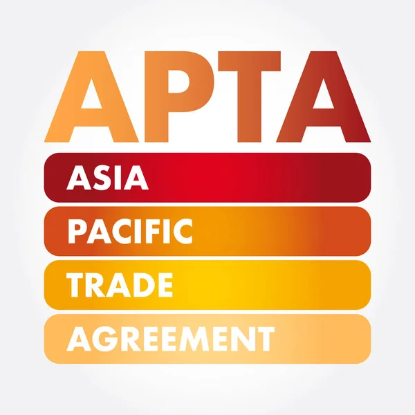 APTA - Accordo commerciale Asia-Pacifico acronimo — Vettoriale Stock