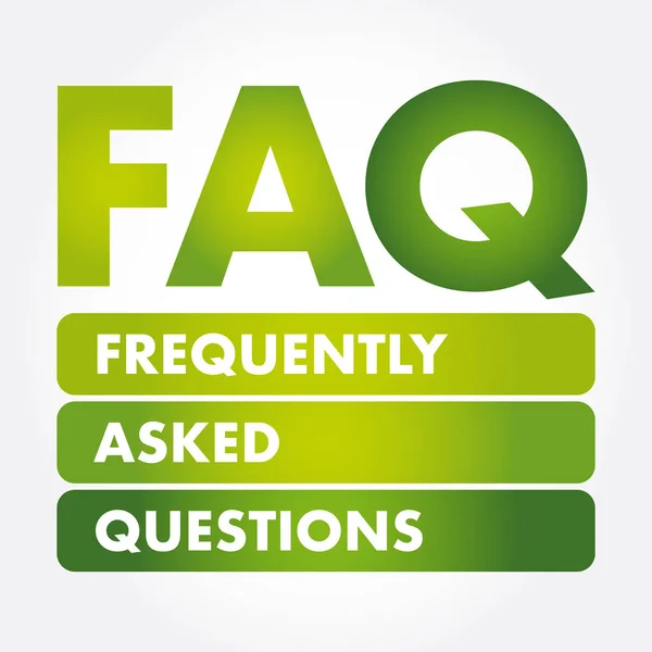 FAQ-Veelgestelde vragen acroniem — Stockvector