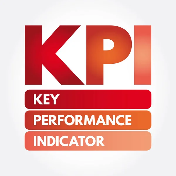 Kpi - Key Performance Indicator rövidítés — Stock Vector