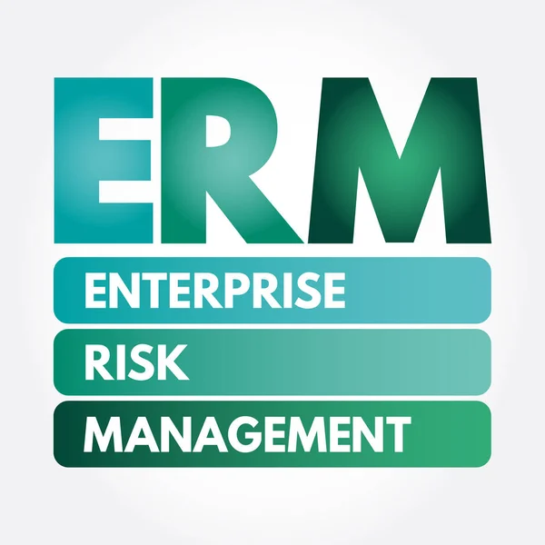 ERM - Enterprise Risk Management acronym — Stock Vector