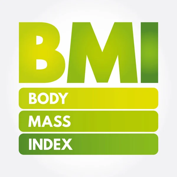 BMI - acronimo di Indice di Massa Corporea — Vettoriale Stock