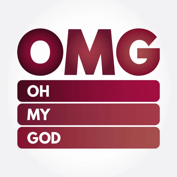 Omg – Oh My Godの頭字語 — ストックベクタ