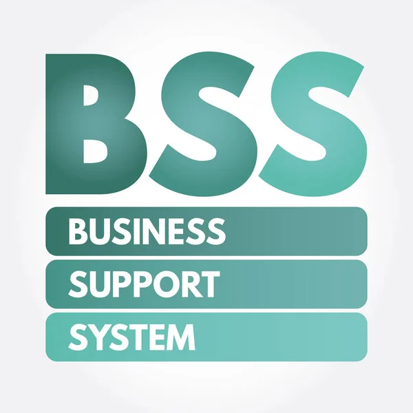 Bss -ビジネスサポートシステムの頭字語 — ストックベクタ