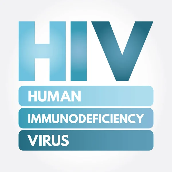 HIV - İnsan Bağışıklık Yetmezliği Virüsü Kısaltması — Stok Vektör