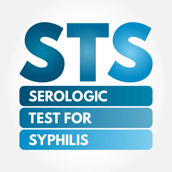 STS - Prueba serológica para acrónimo de sífilis — Archivo Imágenes Vectoriales