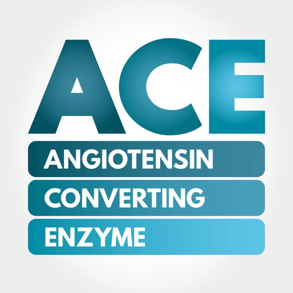 ACE - Acrónimo de Enzima Conversora de Angiotensina — Vetor de Stock
