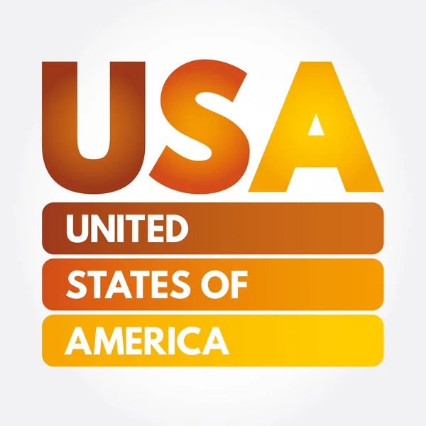 Estados Unidos - acrónimo de Estados Unidos de América — Archivo Imágenes Vectoriales