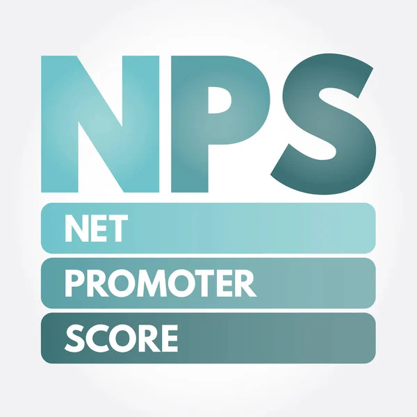Nps - net promoter score Akronym — Stockvektor