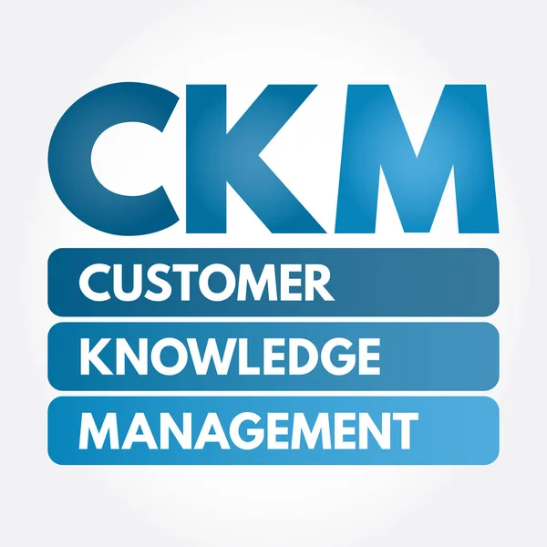 CKM - Customer Knowledge Management acronym — Stock Vector