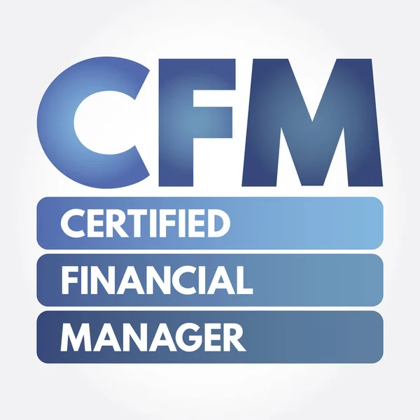 CFM - Certified Financial Manager acronym — Stock Vector