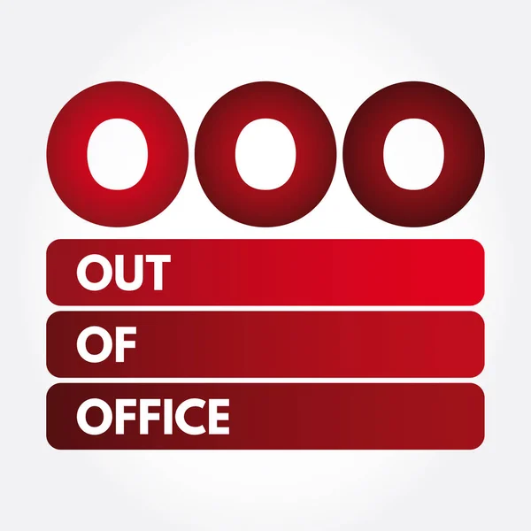 Ooo - Ofis dışı kısaltma — Stok Vektör