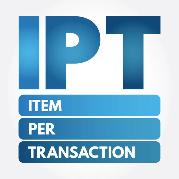 Ipt - Artikel pro Transaktion Akronym — Stockvektor